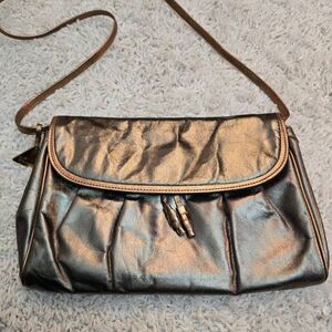 Vintage 90s Liz Claiborne Metallic Bronze Purse